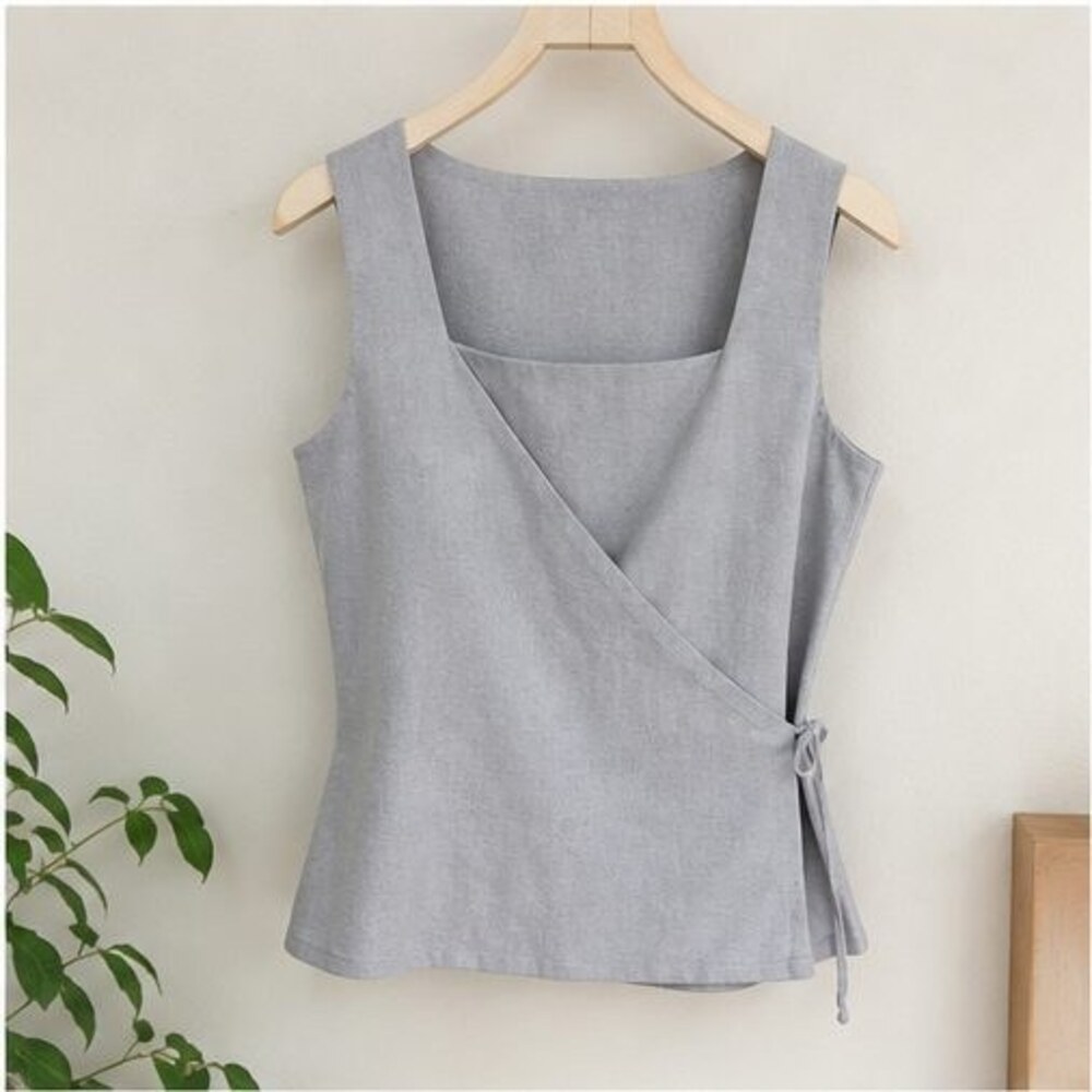 Gray Smocked Top